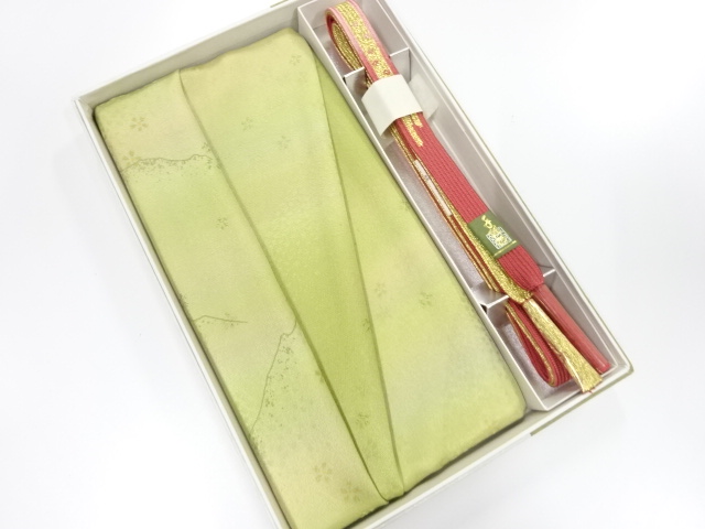 未使用品　正絹　帯揚げ・手組帯締めセット